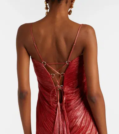 Maria Lucia Hohan Victoria pleated silk muslin bustier gown | Thumbnail 2 Maria Lucia Hohan Victoria pleated silk muslin bustier gown | Thumbnail 2