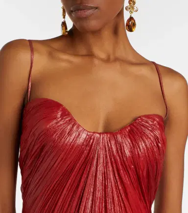 Maria Lucia Hohan Victoria pleated silk muslin bustier gown | Thumbnail 7 Maria Lucia Hohan Victoria pleated silk muslin bustier gown | Thumbnail 7