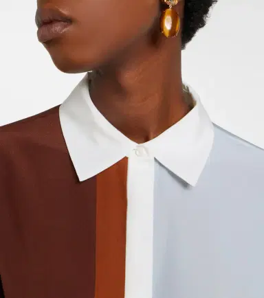 SIR. Marais colorblocked silk shirt | Thumbnail 2