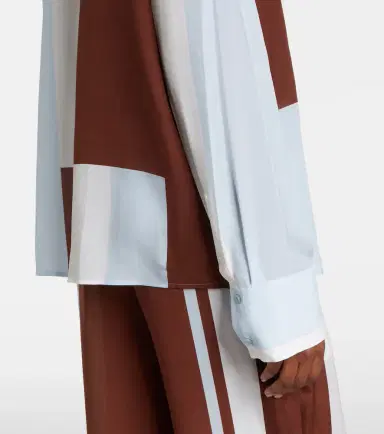 SIR. Marais colorblocked silk shirt | Thumbnail 3