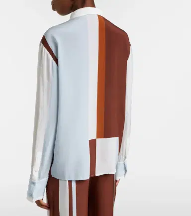 SIR. Marais colorblocked silk shirt | Thumbnail 6