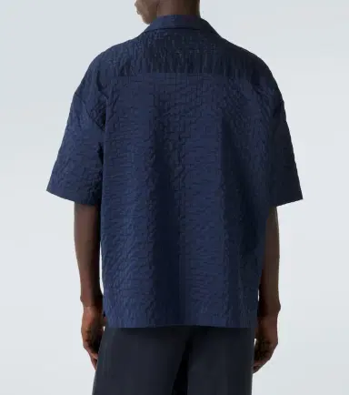 Giorgio Armani Seersucker bowling shirt | Thumbnail 2 Giorgio Armani Seersucker bowling shirt | Thumbnail 2