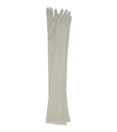 Oseree Oséree Crystal-embellished mesh gloves | Thumbnail 1