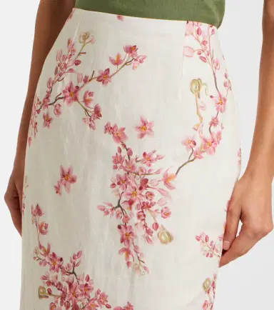 Agua by Agua Bendita Lirica Paraiso linen maxi skirt | Thumbnail 2