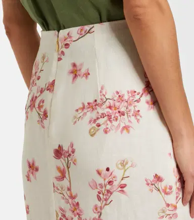 Agua by Agua Bendita Lirica Paraiso linen maxi skirt | Thumbnail 6