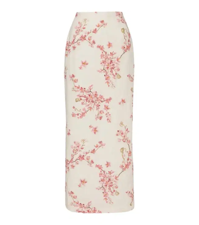 Agua by Agua Bendita Lirica Paraiso linen maxi skirt