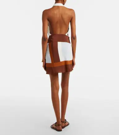 SIR. Striped halterneck silk minidress | Thumbnail 5