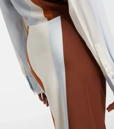 SIR. Striped silk maxi skirt | Thumbnail 3 SIR. Striped silk maxi skirt | Thumbnail 3