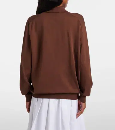 Prada Silk-blend polo sweater | Thumbnail 3 Prada Silk-blend polo sweater | Thumbnail 3