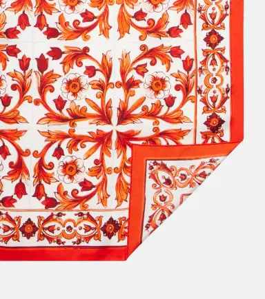 Dolce & Gabbana Majolica silk twill scarf | Thumbnail 2