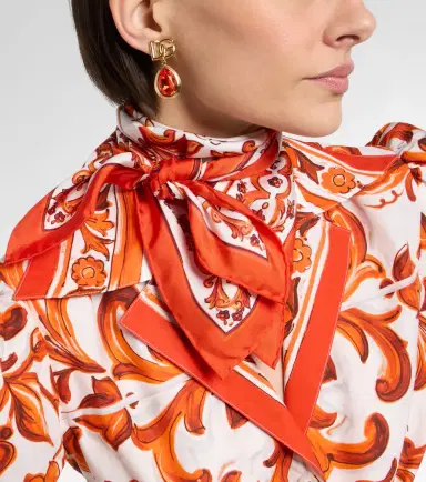 Dolce & Gabbana Majolica silk twill scarf | Thumbnail 5