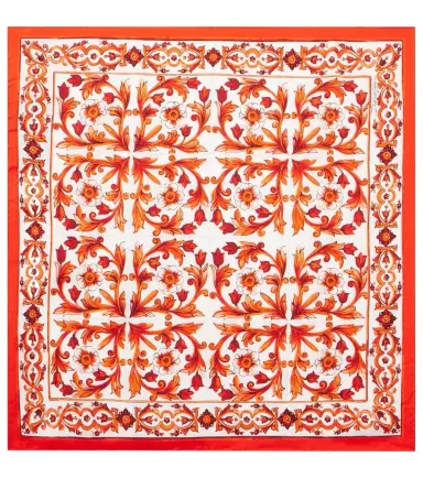 Dolce & Gabbana Majolica silk twill scarf | Thumbnail 1