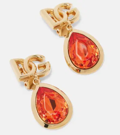 Dolce & Gabbana DG crystal-embellished clip-on earrings | Thumbnail 2