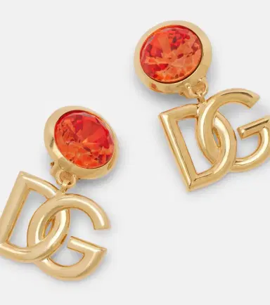 Dolce & Gabbana DG embellished clip-on earrings | Thumbnail 4