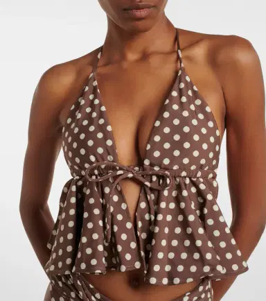 Montce Emma ruffled polka-dot top | Thumbnail 5