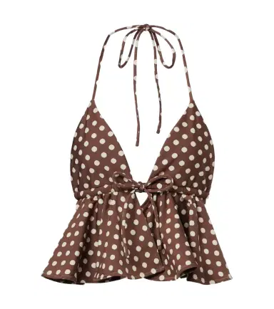Montce Emma ruffled polka-dot top | Thumbnail 1
