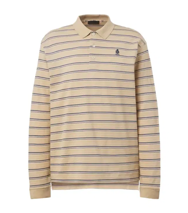 Striped cotton piqué polo shirt