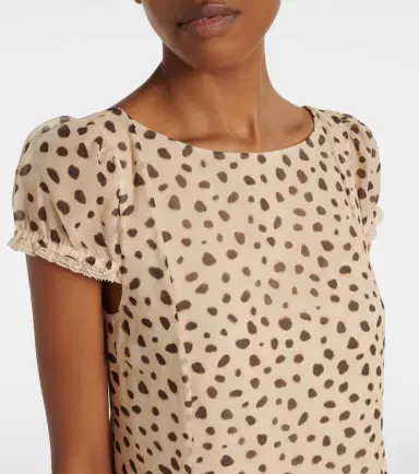 Posse Priscilla animal-print silk minidress | Thumbnail 2