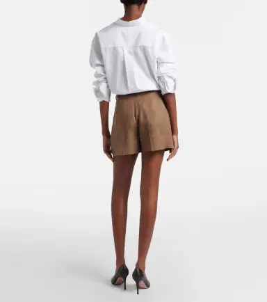 Ralph Lauren Collection Denise belted linen shorts | Thumbnail 3 Ralph Lauren Collection Denise belted linen shorts | Thumbnail 3