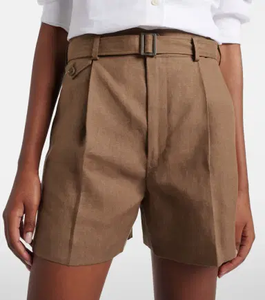 Ralph Lauren Collection Denise belted linen shorts | Thumbnail 4 Ralph Lauren Collection Denise belted linen shorts | Thumbnail 4