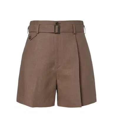 Ralph Lauren Collection Denise belted linen shorts | Thumbnail 1 Ralph Lauren Collection Denise belted linen shorts | Thumbnail 1