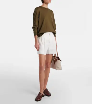 Ralph Lauren Collection Denise belted linen shorts | Thumbnail 4 Ralph Lauren Collection Denise belted linen shorts | Thumbnail 4