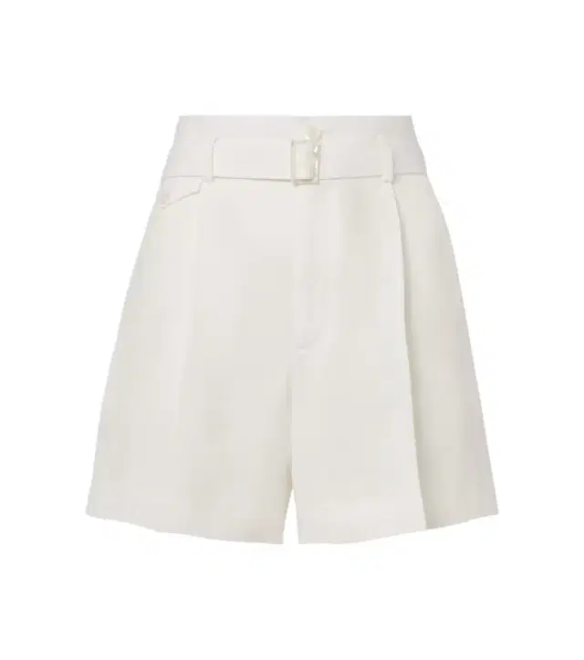 Denise belted linen shorts
