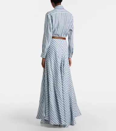 Ralph Lauren Collection Shamus striped linen maxi skirt | Thumbnail 2