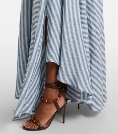 Ralph Lauren Collection Shamus striped linen maxi skirt | Thumbnail 5
