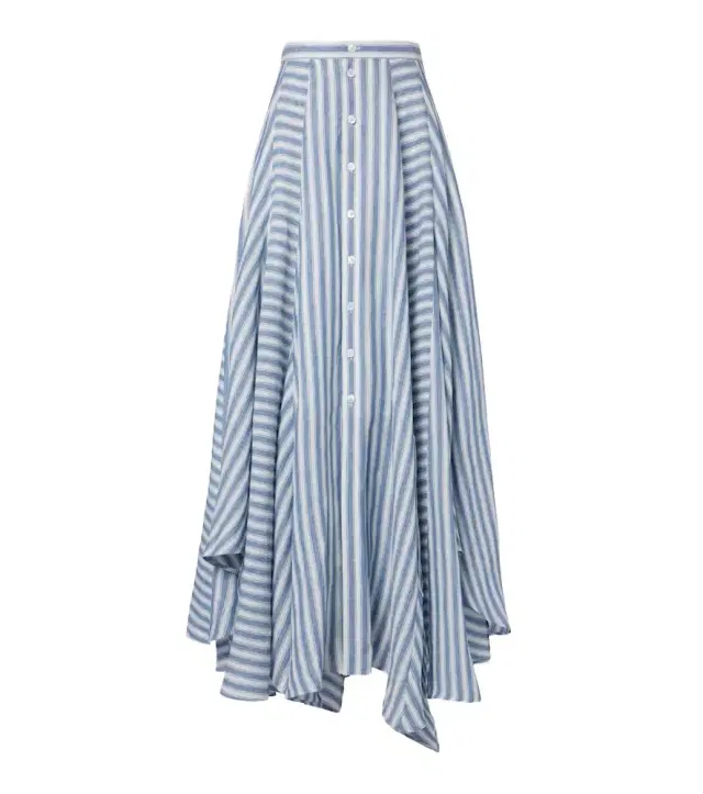Ralph Lauren Collection Shamus striped linen maxi skirt