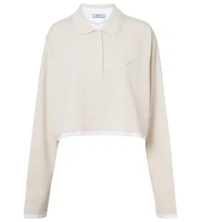 Prada Cotton piqué and jersey polo shirt | Thumbnail 1