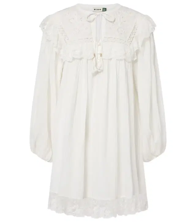 Inez embroidered cotton minidress