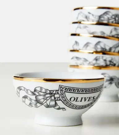 FORNASETTI Set of 6 porcelain bowls | Thumbnail 2