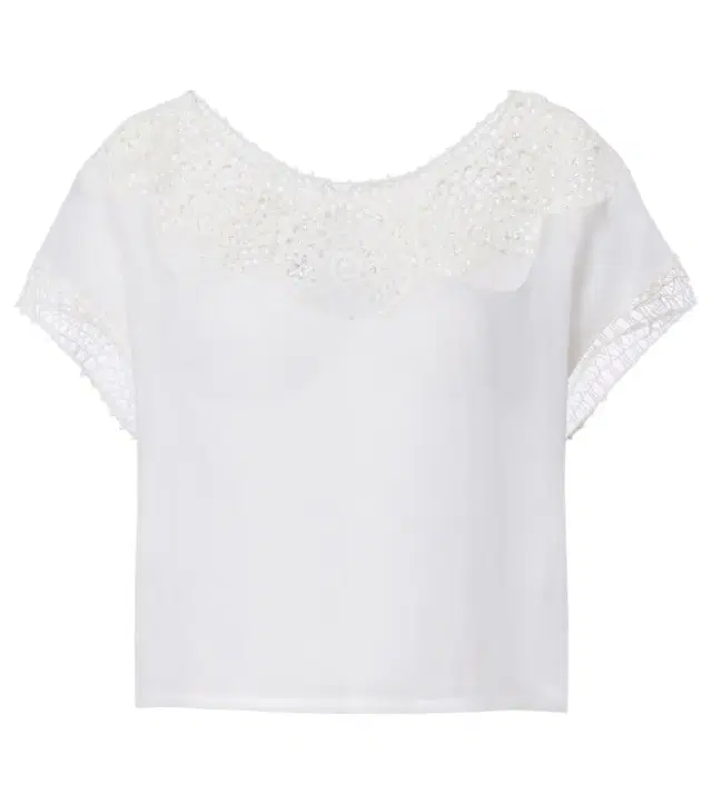 Nili Lotan Caila crochet-trimmed ramie top