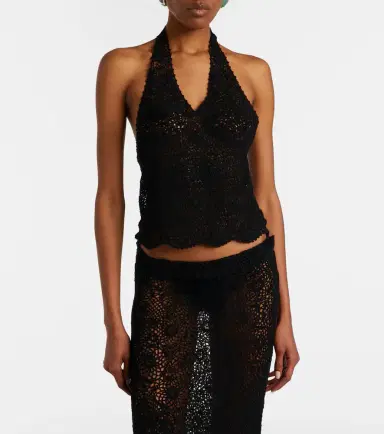 Nili Lotan Ventura crochet halterneck cotton top | Thumbnail 5 Nili Lotan Ventura crochet halterneck cotton top | Thumbnail 5