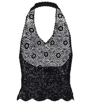Nili Lotan Ventura crochet halterneck cotton top | Thumbnail 1 Nili Lotan Ventura crochet halterneck cotton top | Thumbnail 1