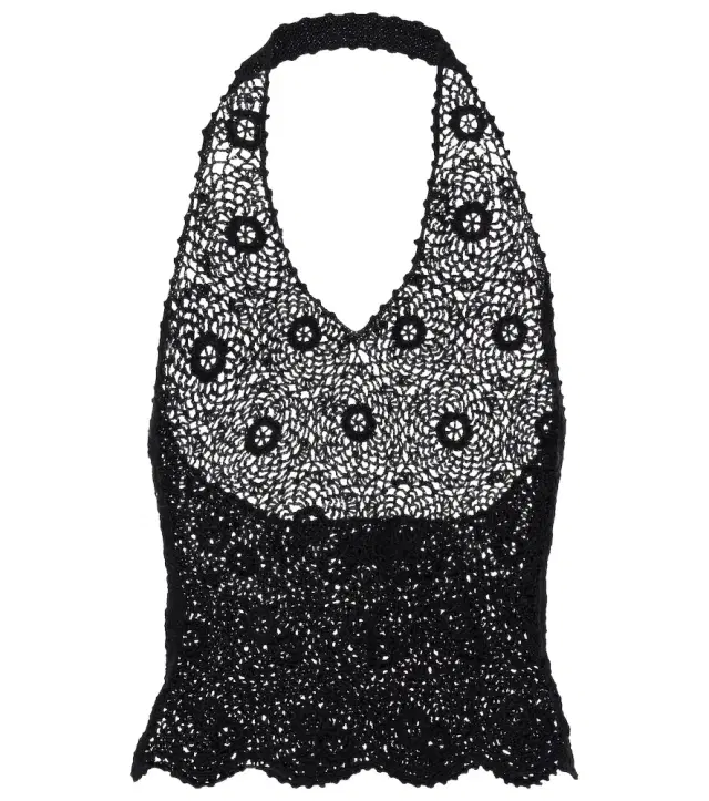 Ventura crochet halterneck cotton top