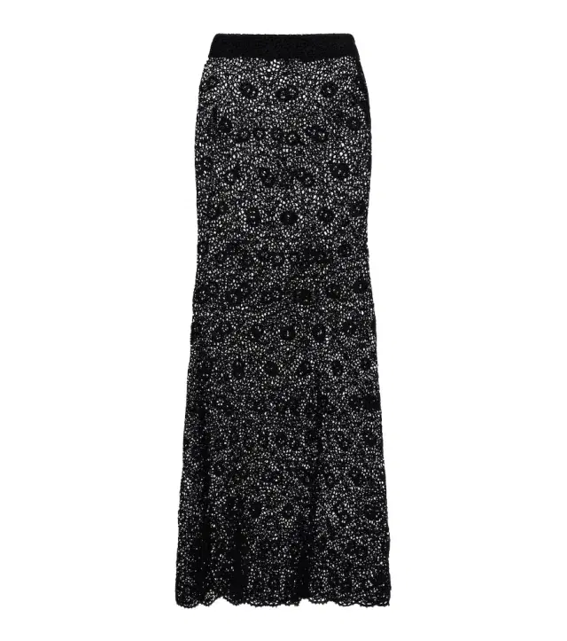 Nili Lotan Nika crochet cotton maxi skirt