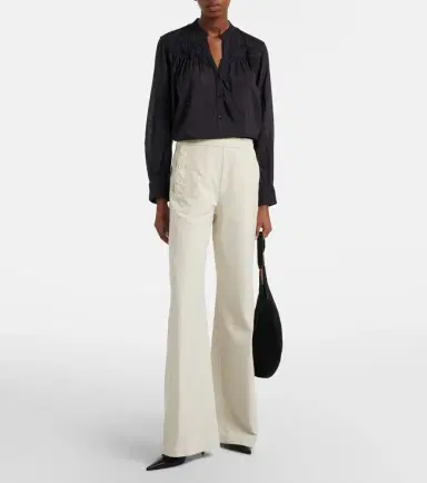 Nili Lotan Reed cotton wide-leg pants | Thumbnail 4 Nili Lotan Reed cotton wide-leg pants | Thumbnail 4