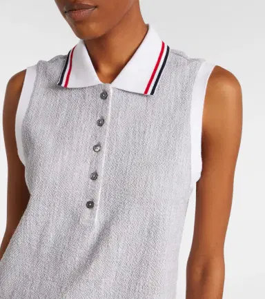 Thom Browne Cotton-blend tweed polo dress | Thumbnail 6