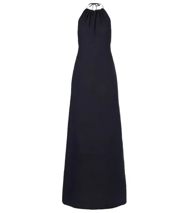 Nili Lotan Lelia halterneck linen maxi dress