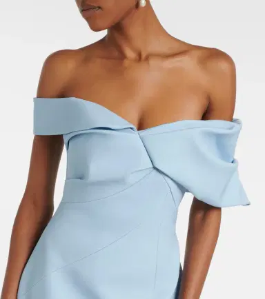 RACHEL GILBERT Maddie draped off-shoulder crêpe gown | Thumbnail 2