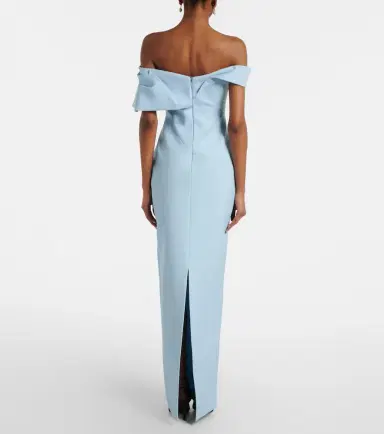 RACHEL GILBERT Maddie draped off-shoulder crêpe gown | Thumbnail 4