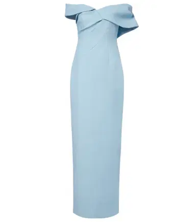 RACHEL GILBERT Maddie draped off-shoulder crêpe gown | Thumbnail 1