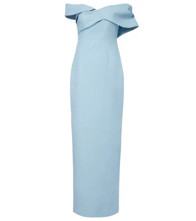 Rachel Gilbert Maddie draped off-shoulder crêpe gown