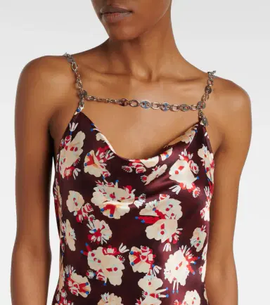 Rabanne Chain-detail floral silk maxi dress | Thumbnail 5 Rabanne Chain-detail floral silk maxi dress | Thumbnail 5