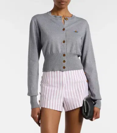 Vivienne Westwood Bea cropped cotton and cashmere cardigan | Thumbnail 4 Vivienne Westwood Bea cropped cotton and cashmere cardigan | Thumbnail 4