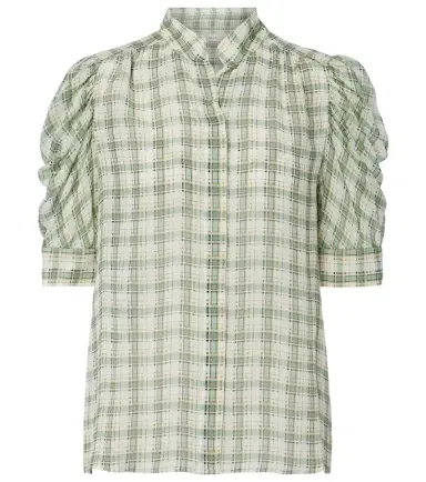 Frame Gillian checked silk blouse | Thumbnail 1