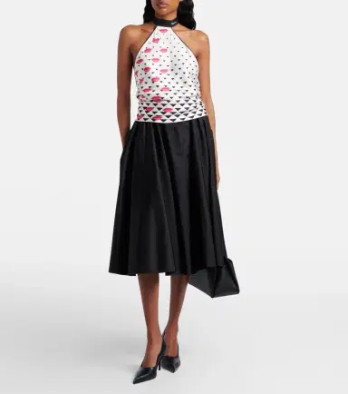 Prada Printed silk twill halterneck top | Thumbnail 2 Prada Printed silk twill halterneck top | Thumbnail 2