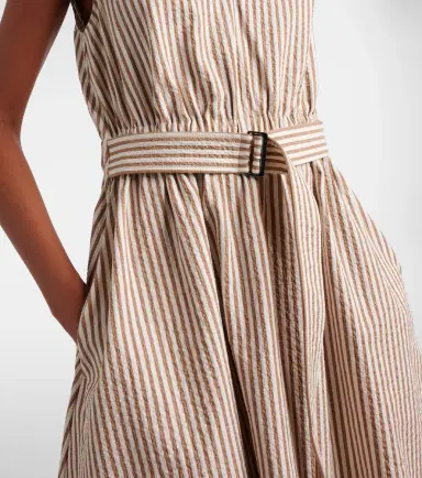 Brunello Cucinelli Striped cotton-blend minidress | Thumbnail 5 Brunello Cucinelli Striped cotton-blend minidress | Thumbnail 5